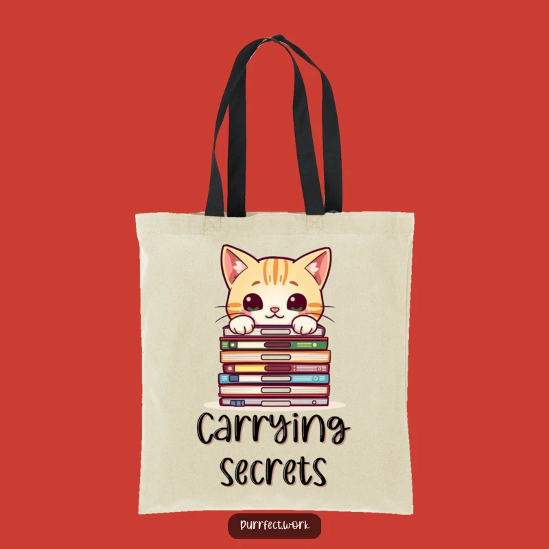 Funny Cat Office Files Tote Bag: Carry Your Secrets in Style