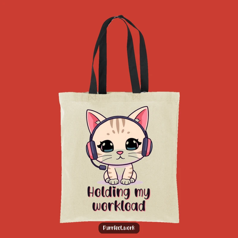 Funny Cat Gamer Tote Bag: Carry Your Gear with Style - A Hilarious Gift!