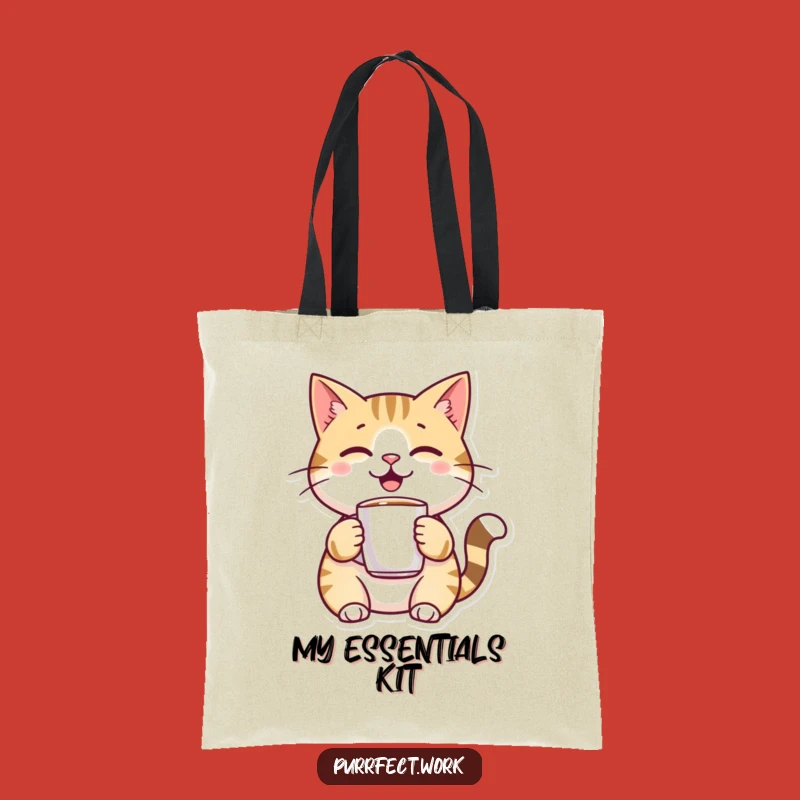 Funny Cat Coffee Tote Bag: Carry Your Brew and Smiles in Style