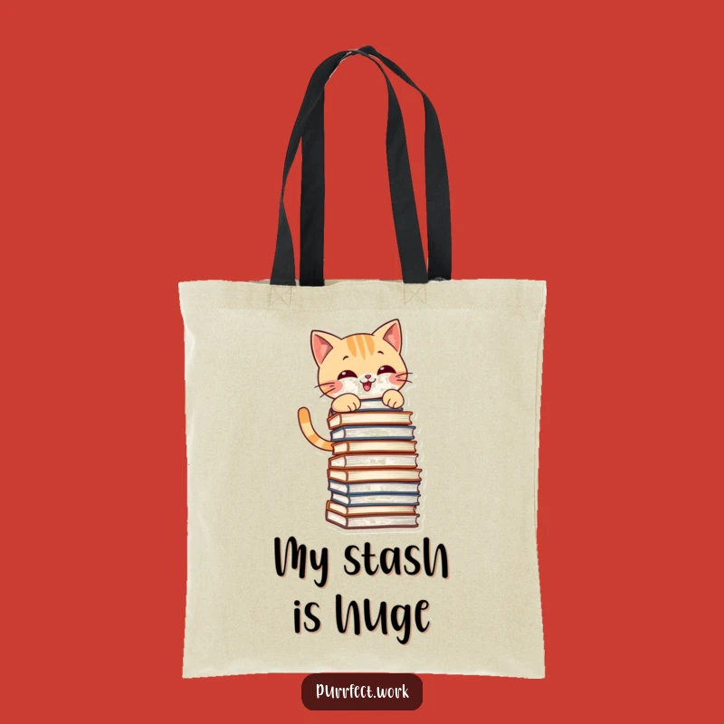Funny Mischief Cat Tote Bag - File Climbing Canvas Bag
